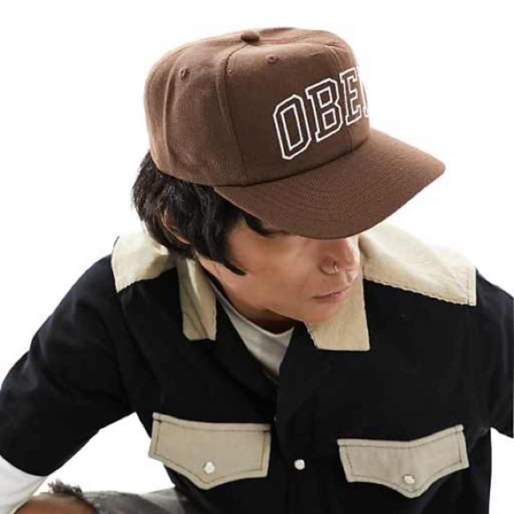 NWT Obey Classic Snap Brown Hat